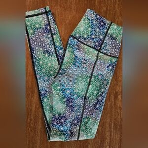 Victoria's Secret Blue and Green Geometric Leggings
